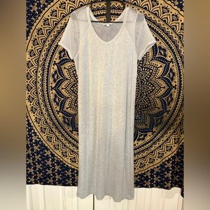 Skinnygirl Gray Mesh Top